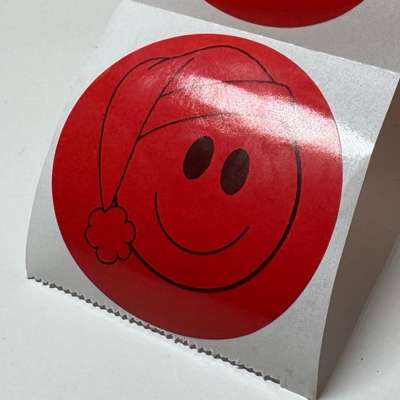 Smiley face Christmas sticker for kindle, Santa smiley face sticker 100pcs - Picture 9 of 15